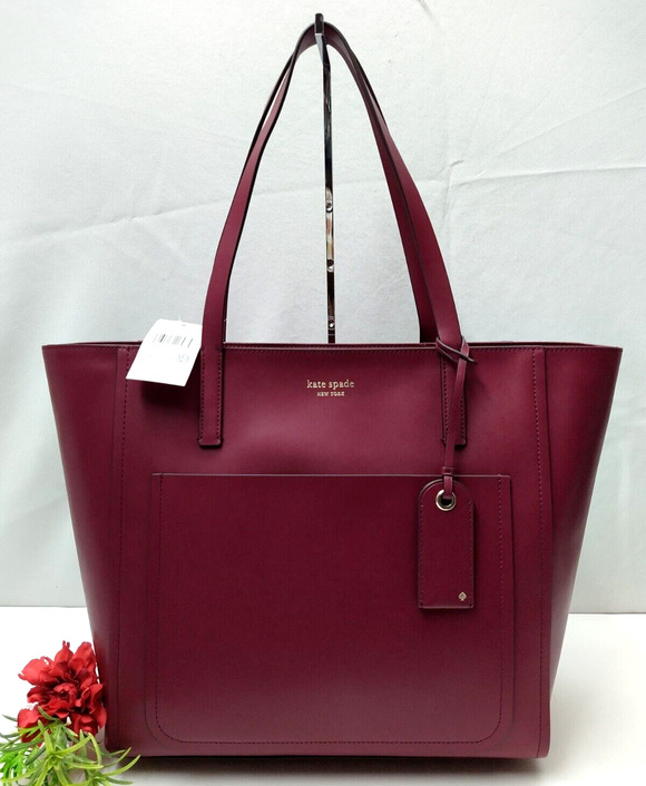 kate spade Handbags - Kate Spade New York Lalena Blackberry Leather Pocket Large ote - NWT $429